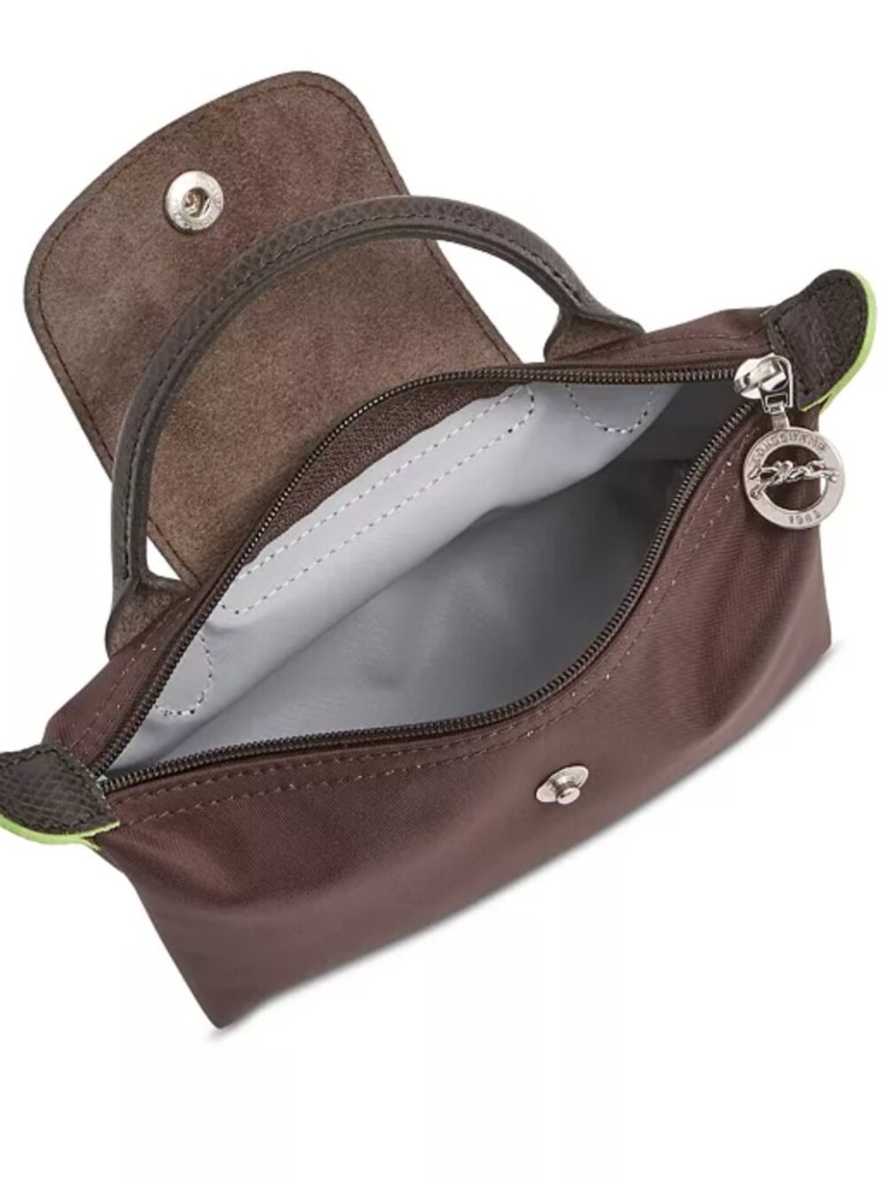 Longchamp | Le Pliage Mocha Brown Mini Pouch - Picture 2 of 5